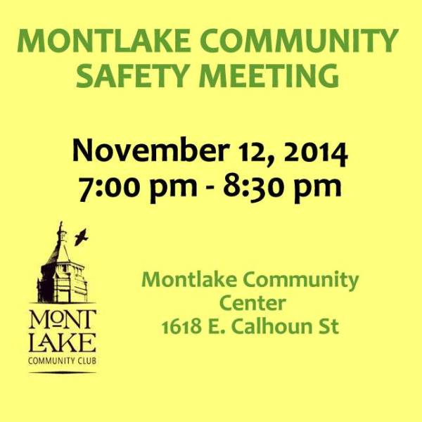 Montlake Community Safety Meeting @ Montlake Community Center | Seattle | Washington | United States