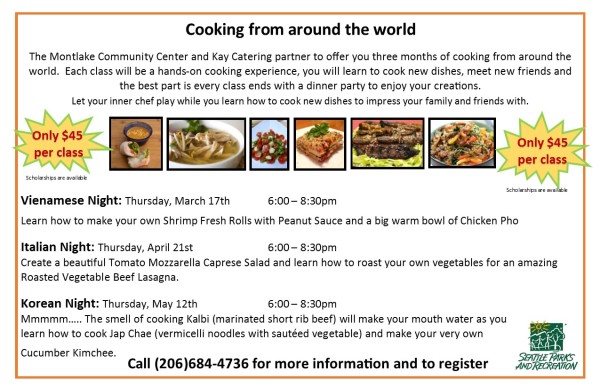 Cooking from around the world @ Montlake C.C. | Seattle | Washington | United States